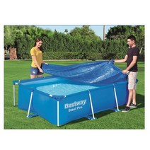 베스트웨이 국내배송 파이프 사각 수영장 덮개 58107 사각 400X211cm