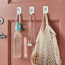 이케아 벽 접착 고리 벽지 차키 마스크 걸이 후크 벽걸이 벽에 붙이는 심플 가방걸이 욕실 주방 용품 정품 IKEA 소품 홀더, 1개