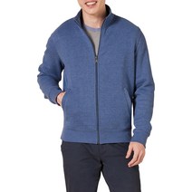 [Amazon Essentials] 스웨트 셔츠 Zip Up Mock Neck 양털 남성 Heather Blue XL
