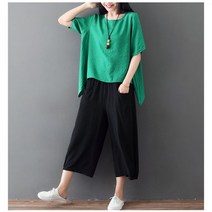 소재 면 린넨 마 여자 원피스 생활한복 삼베 여성 퓨전 여름 상하의세트 개량