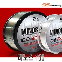 BS조구 미노스 100 고강력 카본라인 쇼크리더 참돔 배스 붕어원줄 낚시줄, 10호 40lb