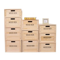 나무상자 우드박스 원목 수납함 큐브 사각 자연친화적, 작은 오동나무