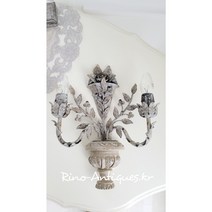 리노앤틱 프로방스 오브제 소품 거실 카페 인테리어 그레이톤 빈티지 2구 벽등 전등, 빈티지 그레이