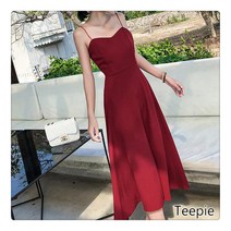 티피/Teepie 여성 롱 나시 원피스 해변 바캉스 오프닝 A라인 원피스