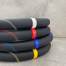 투싼ix zigg 자동차 고급 핸들 4종 가죽커버, 레드