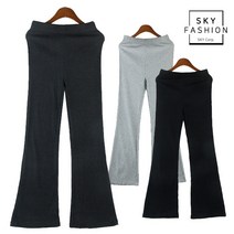 SKY패션 드로인 우먼 골지 부츠컷 트레이닝 팬츠 여자 밴딩 골지 바지 추리닝 운동복 요가 홈웨어 츄리닝 데일리 여성 잠옷 여성용 캐주얼 파자마 편한 바지 캐쥬얼