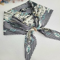 애슬릿 애슬릿 봄 앤틱 미니 쁘띠 주름 정사각 스카프