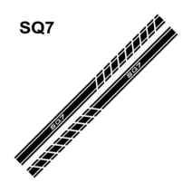 간단부착2PCS 자동차 도어 사이드 스티커 아우디 A3 8P S3 8V A4 B8 B6 A6 C6 C5 S1 S2 S4 S5 S6 S7 S8 액, 13 For SQ7_07 Glossy Blue