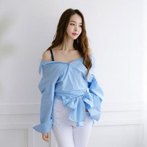 오프숄더이쁜 셔츠 브이넥이쁜 셔츠 오프숄더 랩이쁜 셔츠