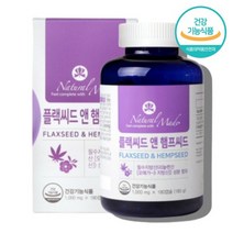 네츄럴메이드 플랙씨드앤햄프씨드 식물성100%필수지방산 리놀렌산720mg 캐나다직수입, 180정, 1개