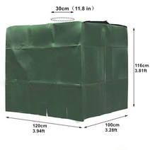 1톤 물탱크 초대형 대형 연료탱크1000L IBC 톤 버킷 커버 210D 야외 물 탱크 먼지 방수 방진 단열 다목적, 01 120x100x116cm