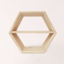 나sks1_(WIZ0040) 이앤위즈 육각진열장 2단 베이직 선반 벽걸이 오픈형장식장 원목 가구 DIY 미니 수납장♥ilpyeon, ♥mindlle