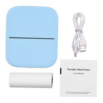 휴대용 포토프린터 무선 셀피 핸드폰 사진인화기 X1 Portable Mini Pocket Printer 80mm BT Wireless Therm, 01 파란