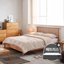 핀란디아 마틴 원목 퀸침대Q **깔판까지 원목 사용한 제대로 만든 침대**, 오크