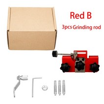 전동톱 전지 체인 샤프너 미니 휴대용 체인 톱 샤프닝 기계 샤프너 지그 전동 공구, 06 Red B
