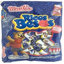 Ricos Besos Chocolate Flavored Tofee Candy 100pcs (Net Weight 16.6oz), 1