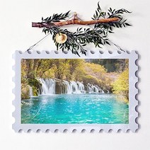 nq766-행잉액자 마음이편안해지는폭포풍경 타입3