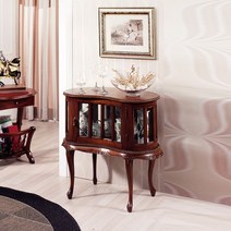 [퍼니프랑] 수입 유럽형 빈티지 엔틱가구 TR 19 캐비닛 땅콩형 우드 컬러 콘솔형 캐비닛