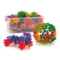 어린이 협동심 소근육발달 눈송이 연결블럭 유치원교구 도형놀이 키즈 교육용완구 5살