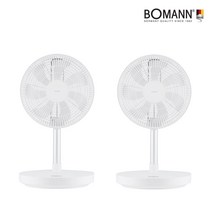 1+1 보만 10형 무선 선풍기 캠핑 폴더블 BC1017W 파우치증정 63949, BC1017W 1+1