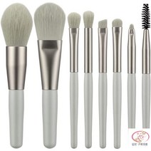 코쉐딩브러쉬 이라이터브러쉬 스크류브러쉬 AYEM 8PCS 미니사이즈 메이크업 브러쉬 세트 파운데이션 이라이터 블렌딩 아이섀도 속눈썹, 8pcs A