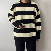 후안 / 남자스트라이프니트 오버핏니트