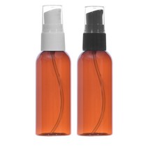 [허브스프레이] 에센스 펌프용기 50ml~100ml, 1개, 80ml 갈색용기 흰색캡