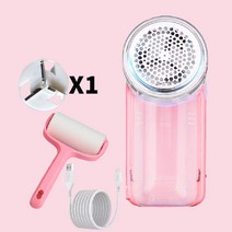 보풀제거기 충전식 트리머 리무버 의류 면도기 커팅 보푸라기 만능 휴대용 업소용, 핑크스탠다드+1예비커터+빅스티키롤