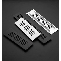 환기그릴 환기 환기구 흰색 합금 AL 덕트 알루미늄 원형 스테인레스 커버 플레이트, 블랙 60x600mm
