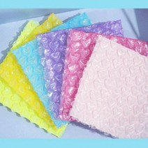 레인몰 하트 뽁뽁이 에어캡 포카 포장 선물 10x10cm 1세트5매, 선택:소-핑크, 단품