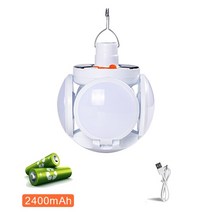 태양광 LED 태양광 패널 정원등 팬션등아웃도어 휴대용 접이식 태양광 비상 조명 USB 충전식 캠핑 전구 LE, 한개옵션1, 02 dual battery