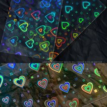 홀로그램 프리즘 필름스티커 4종 택1, #2스윗하트