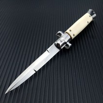 더 많은 스타일 뉴 이탈리아 포켓 나이프 대부 스틸레토 쉘 핸들 티타늄 블레이드 서바이벌 야외 캠핑 선물, 12 F