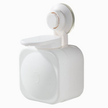 무타공 원터치 샴푸 디스펜서 욕실용품 물비누 통 용기 호텔 용품 푸쉬형 리필용기, 화이트