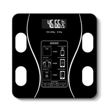 디지털체중계 usb 블루투스 저울 바닥 체중 욕실 smart lcd display, 검은색