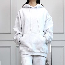 세컨에디션 두툼한 겨울 무지 기모 후드티