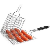 생선 고등어 장어 구이 삼겹살 고기굽는 직화기 기계 그릴 생선 바구니 접이식 휴대 스테인레스 스틸 손잡이 휴대 야외 캠핑 그릴, 구운 그물