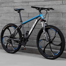 ( MTB 산악자전거 ) 24인치 26인치 입문용 크로스컨트리 자전거 21/24단, 24단, 6포크 에디션 - 그레이블루
