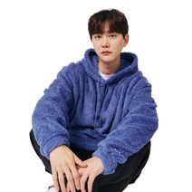 이그잼플 남녀공용 커플 뽀글이 양털 겨울 후드티