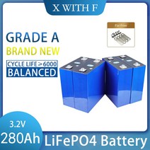 인산철 배터리 밧데리 충전식 딥 사이클 리튬 철 태양광 280Ah LiFepo4 배, 3.16Pcs