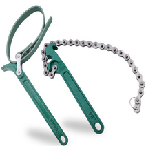 챔스토어 좁은곳 사용 벨트체인펜치 밸트 체인렌치 벨트형 체인형 공구 탄소강소재, 1개, 중형밸트형