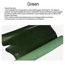 두께 풀 그레인 소 가죽 하이드 툴링 숄더 버트 베지터블 태닝 조각 공예 벨트 스트랩, Green+1sq.ft irregular