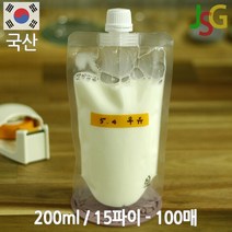 제이에스지 스파우트 파우치 200ml 100매, 15파이 100매