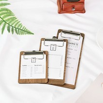 카페 빌지 패드 영수증 계산서 꽂이판, 우드타입, 중형-160mm (3336), 검정