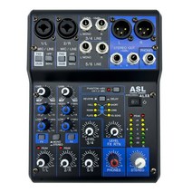 ASL 8채널 미니 소형 아날로그 믹서 이펙터내장 ALX08