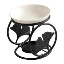 오일버너 아로마오일램프 프래그런스오일세라믹 용융 버너 장식 Tealight 캔들 홀더 디퓨저 침실 요가 거, 02 Black