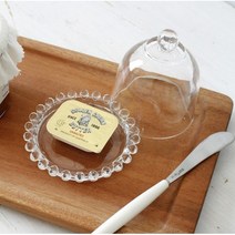 미니 유리돔 오브제 뚜껑포함 프리저브드 버터 잼 소품 보관 홈카페 용품 테이블 꾸미기, B