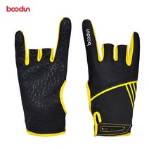 볼링장갑 실리콘 처리 미끄러짐 방지 투핑거 장갑 오른손 왼손 Mokyo, 3.옐로우S/M