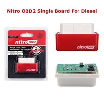 최고의 더블 보드 니트로 EcoOBD2 칩 튜닝 박스 15 연료 더 많은 전력 저장 에코 OBD2 니트로 OBD2 OBD 인터페이스 벤진 디젤, Single PCB Red