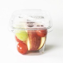 한끼과일 컵 혼합(사과.방울토.포도)150g 7개 컵과일 손질 컷팅 1인 사무실 회사 탕비실, 150g